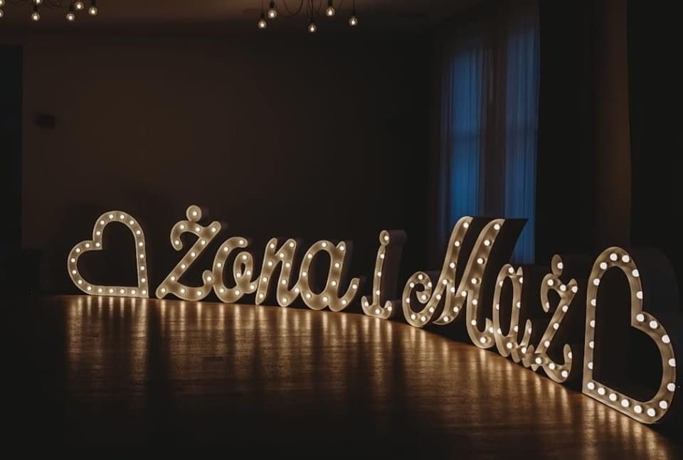 Wynajem ledon neon napis Love, Miłość, Mąż i żona, Razem lepiej