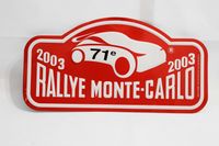 Placa/Chapa de Metal Vintage Rallye de Monte Carlo 2003 | Automobilia