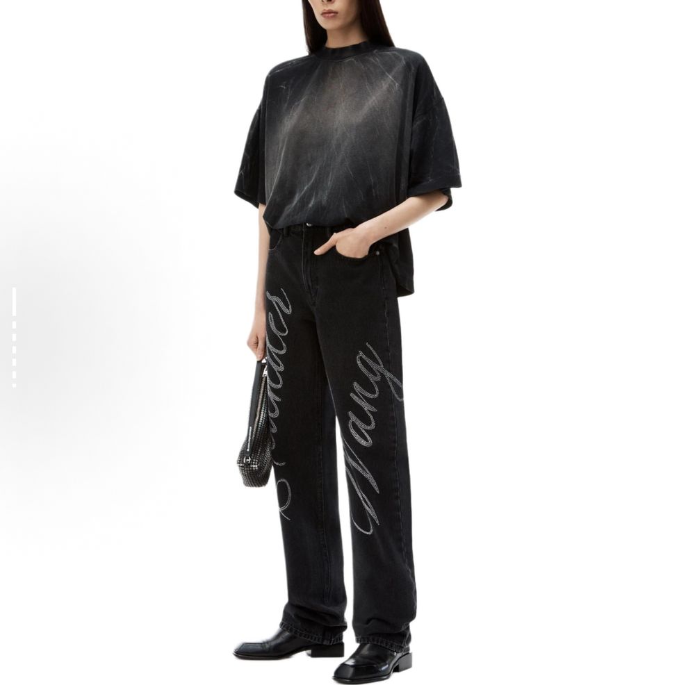 Джинси зі стразами alexander wang