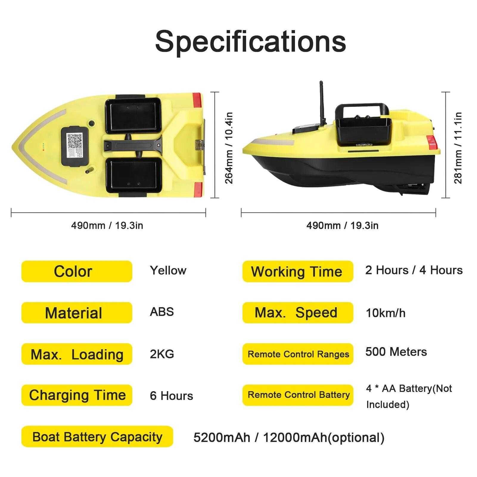 Кораблик V020 з GPS 7,4V 12000ma/h