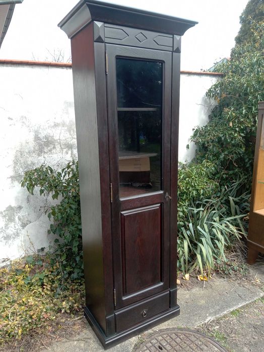 Zestaw mebli szafka RTV i witryna drewniane