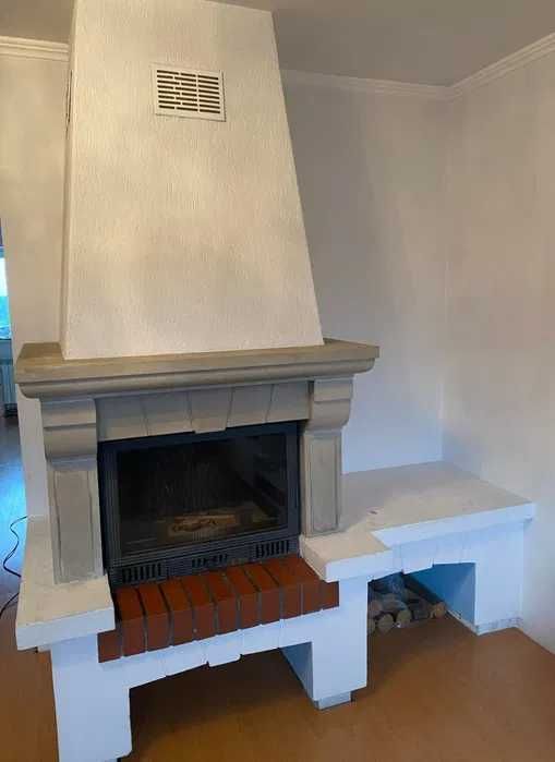 Kominek komplety obudowa z kamienia piaskowca Wkład żeliwny 14Kw