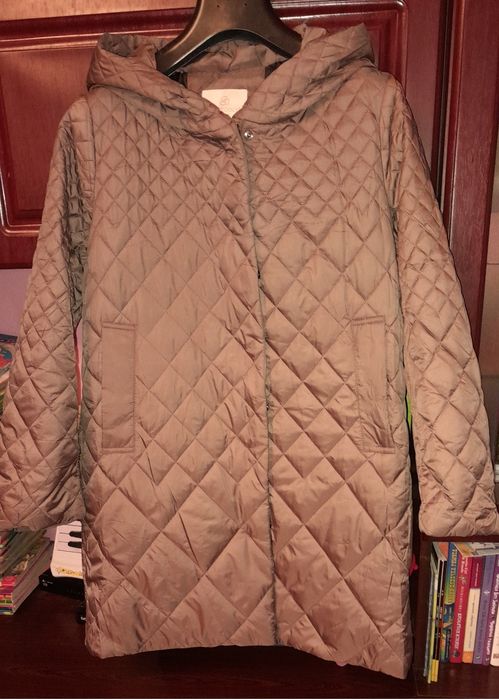 Куртка осіння жіноча 50-52р. Світло-коричнева 2хл пальто стьогане