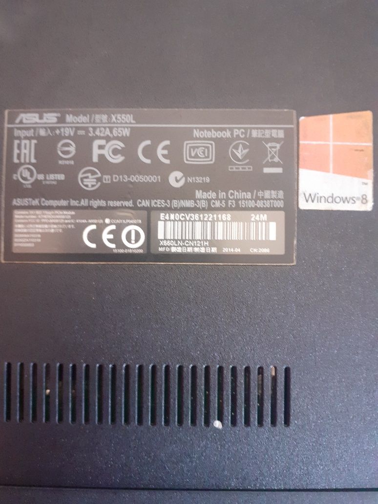 PC Asus Modelo X550 LX