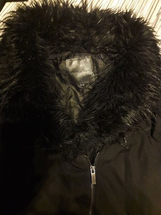 NEW LOOK płaszczyk kurtka parka futerko ZIP RAMONESKA 36 38 S-L st.bdb