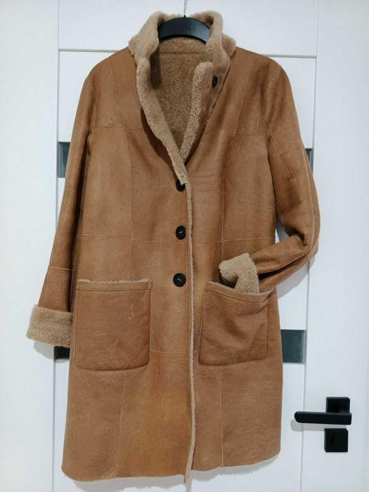 Skórzany płaszcz z owczej skóry Werner Christ Dunja