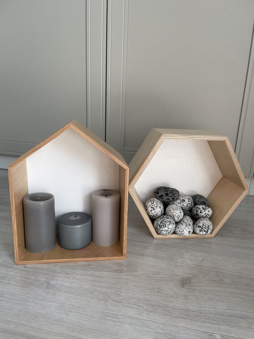 Póleczki drewniane 2 szt hand made