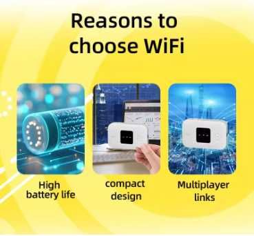 4G LTE Роутер WiFi з SIM батарея 2100 мАг до 150 Мбіт/с бездротовий