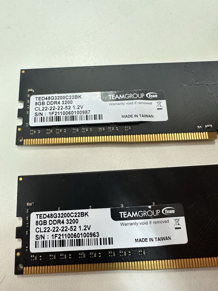 Team DDR4 16Gb (2х8gb) 3200 Mhz (TED48G3200C22BK)