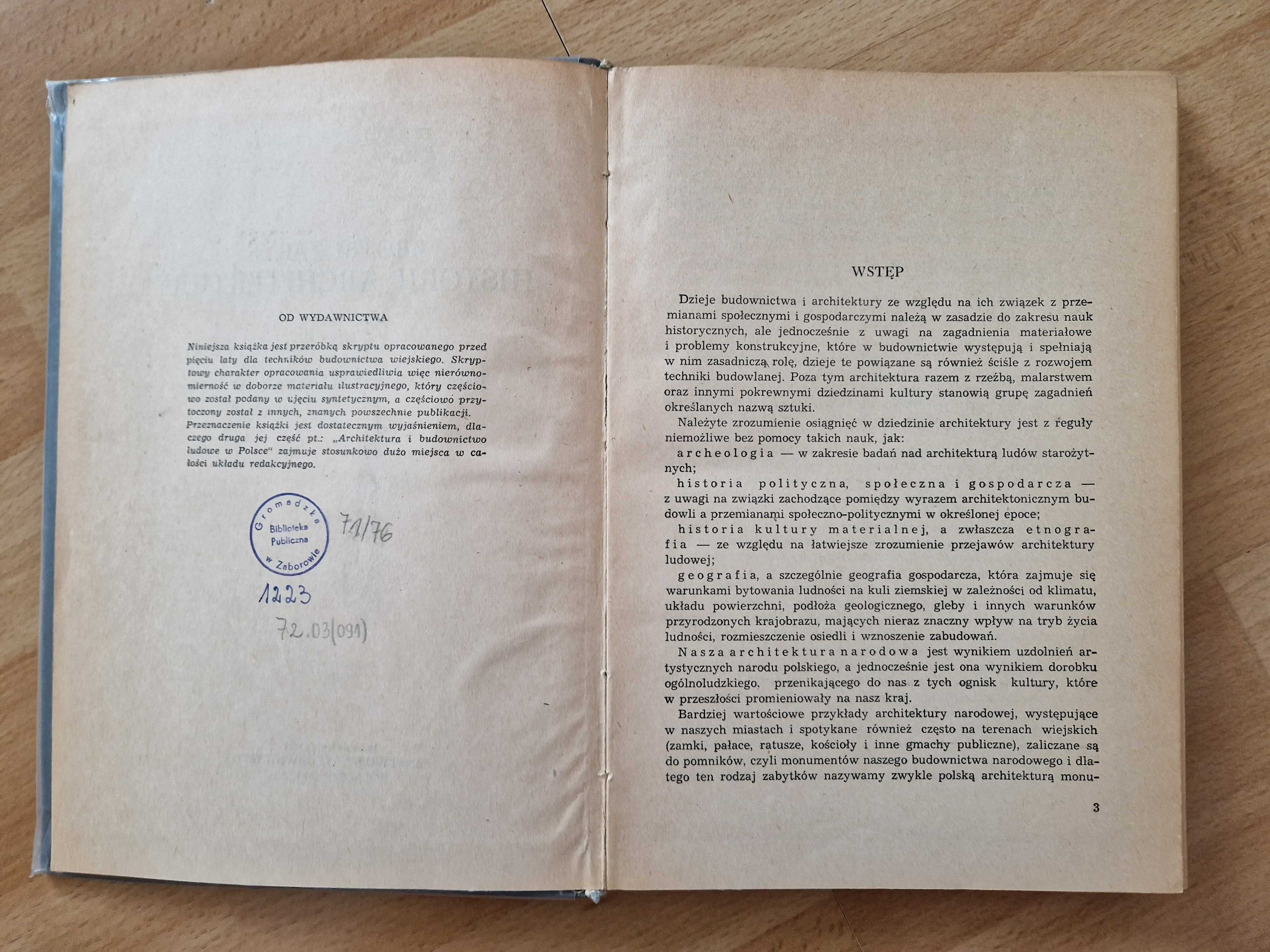 Krótki zarys historii architektury – Franciszek Piąścik, 1987