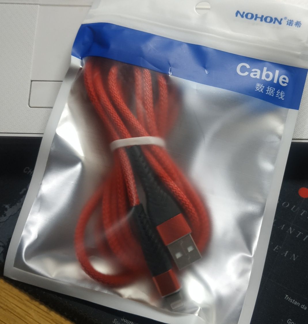 Cabo USB tipo C, Carga rápida, flexível 1,8m