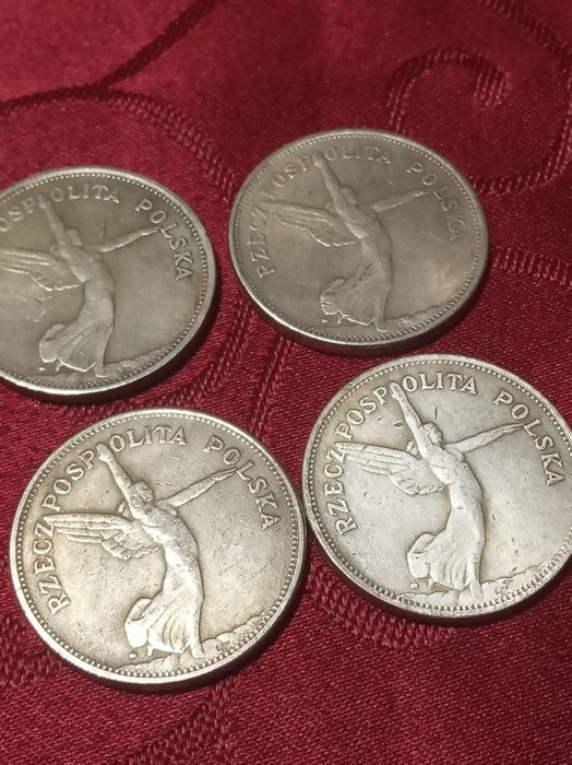 5 PLZ 1928 1930 1931 1932 польський злотий стан на фото