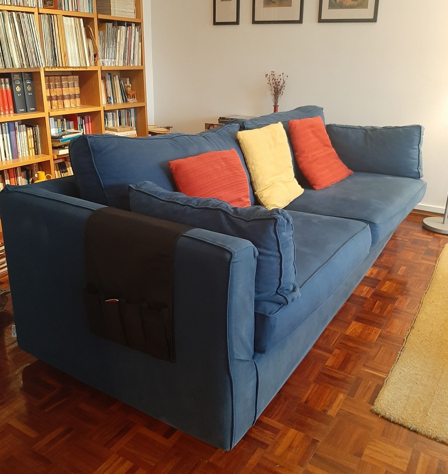 Sofá Cama Azul de 3 lugares