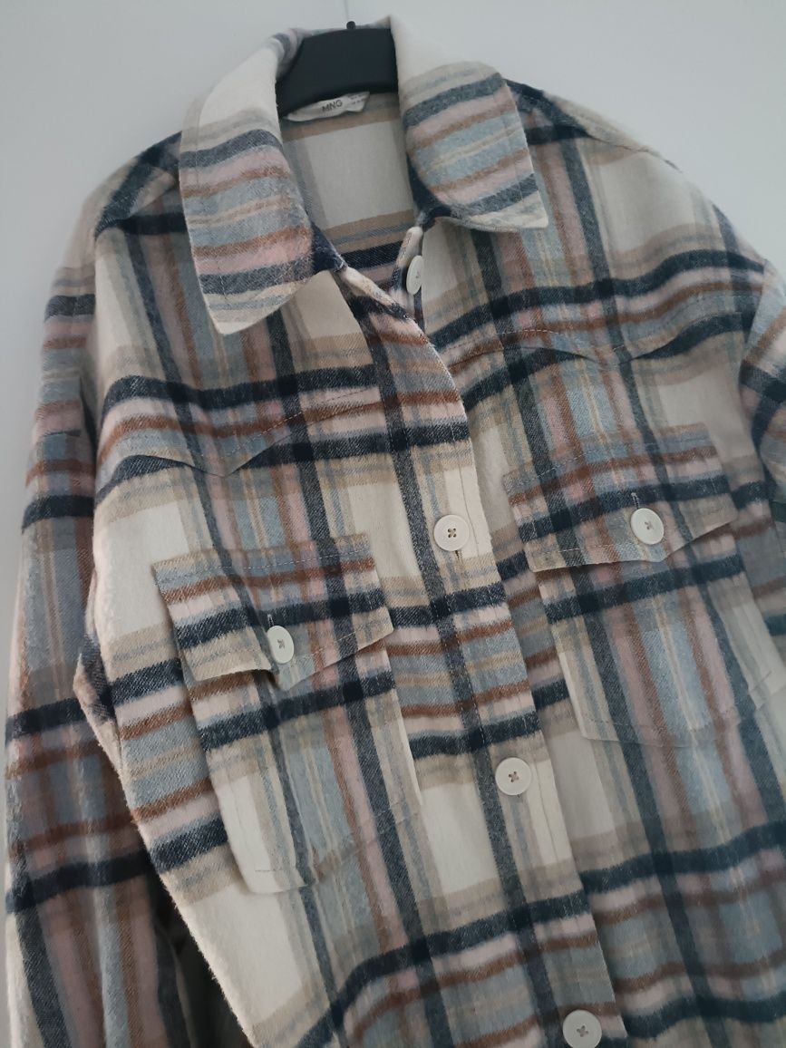 Kurtka koszulowa krata Mango XS S M