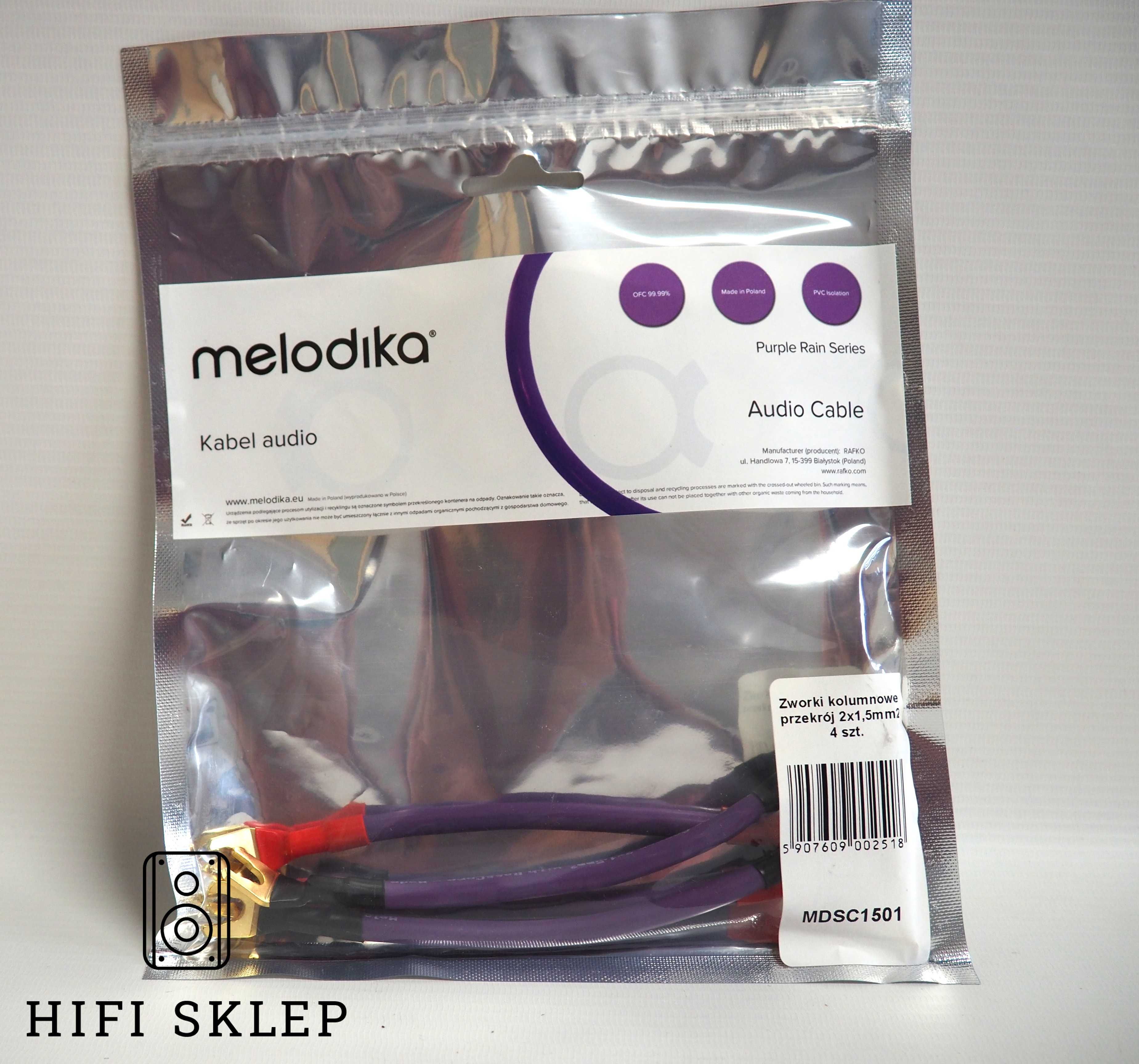 Melodika MDSC1501 | Zworki do kolumn 4 szt / spade na spade