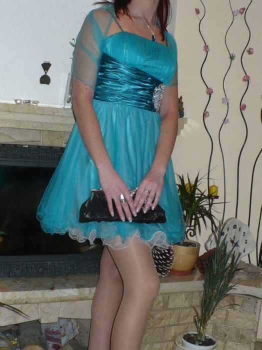 Niebieska sukienka princessa