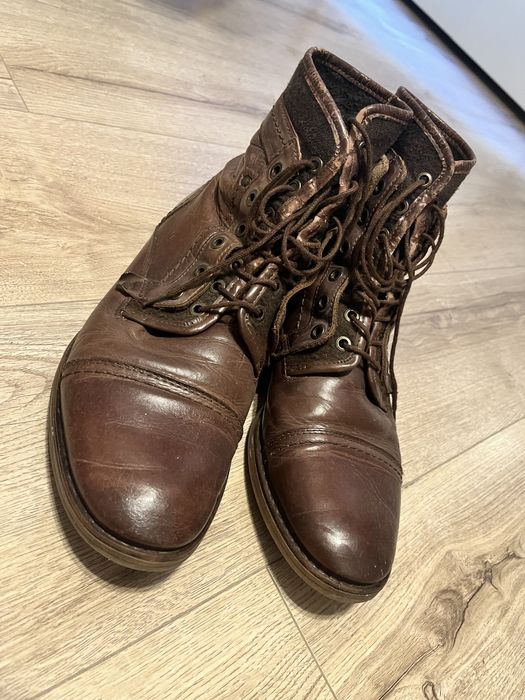 Wysokie botki Zara skórzane męskie rozm 41