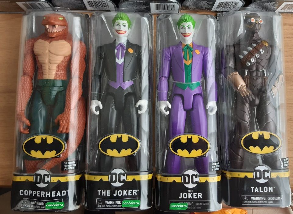 Bonecos Batman, Joker, Robin, Harley Quinn, etc.