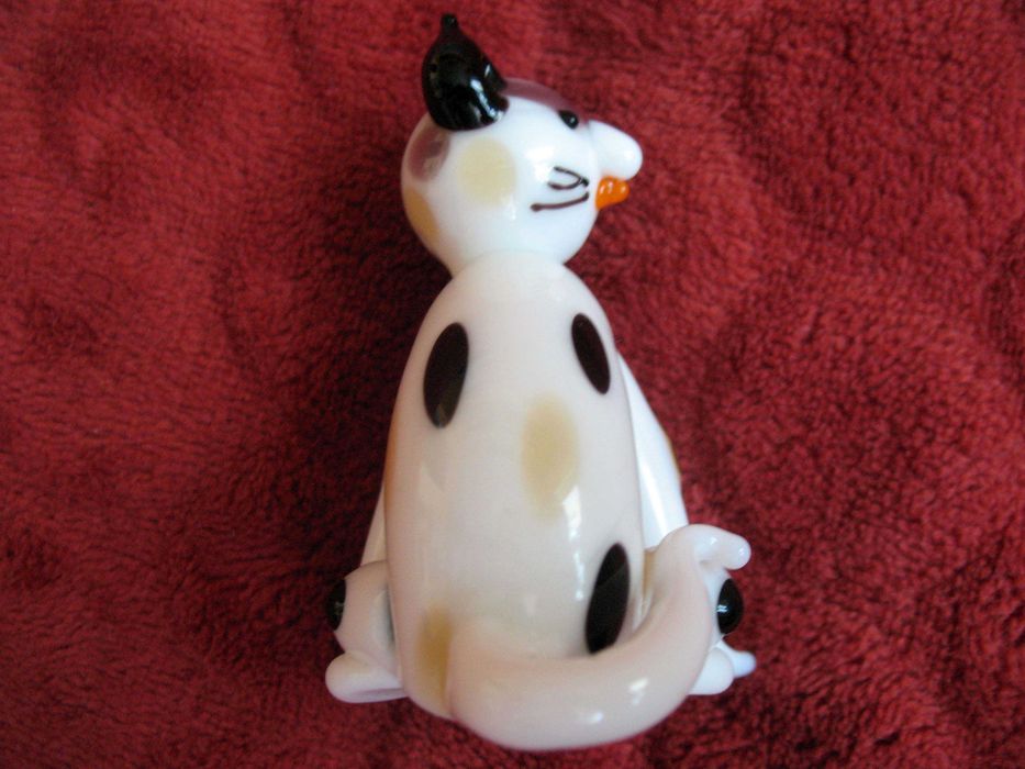 Kot - elegancik - figurka ze szkła w stylu M - 7 x 5 x 5 cm