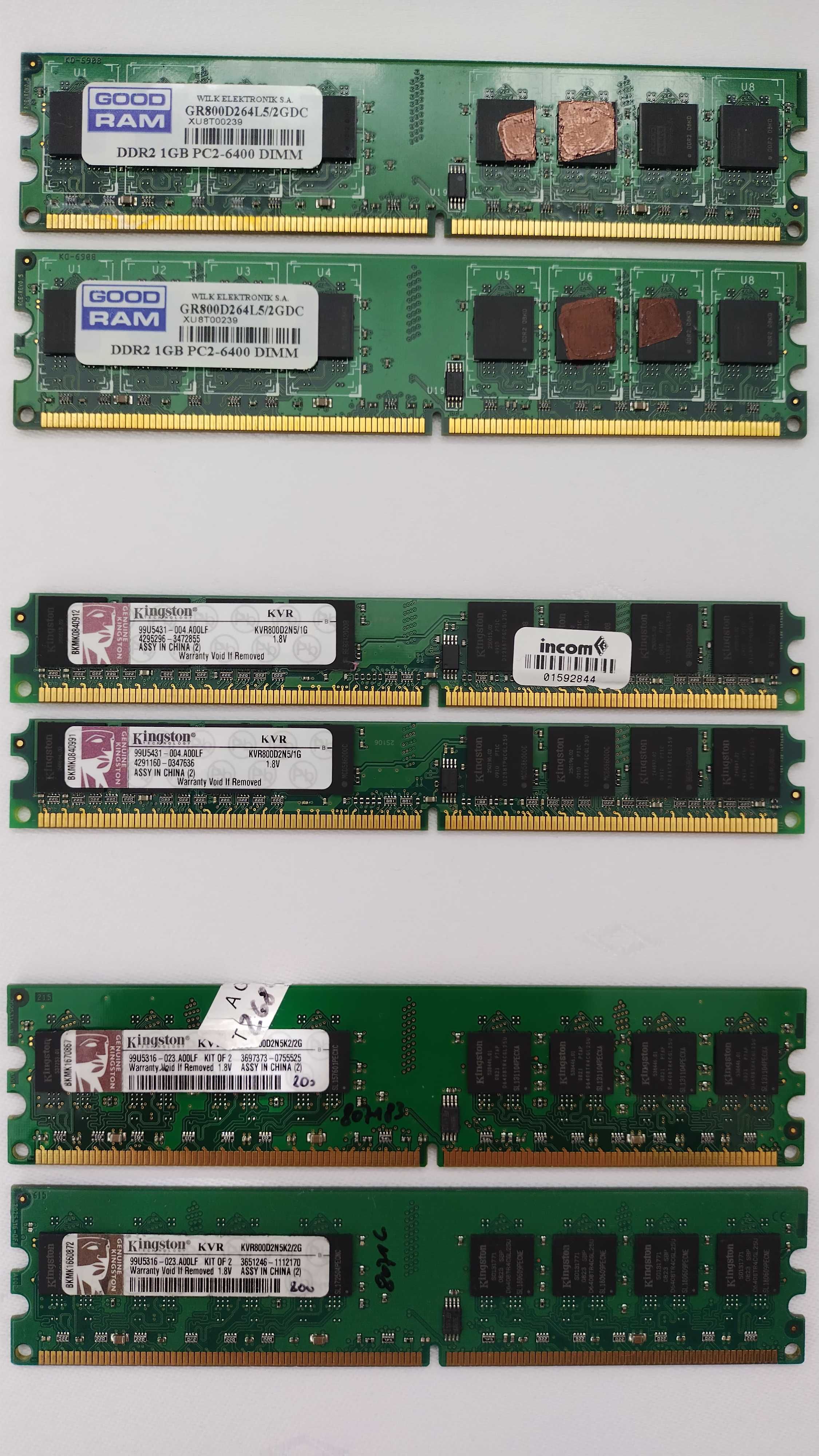 Zestaw: 2 płyty główne, Core E8400 + E7200, GeForce GT 740, RAM DDR2