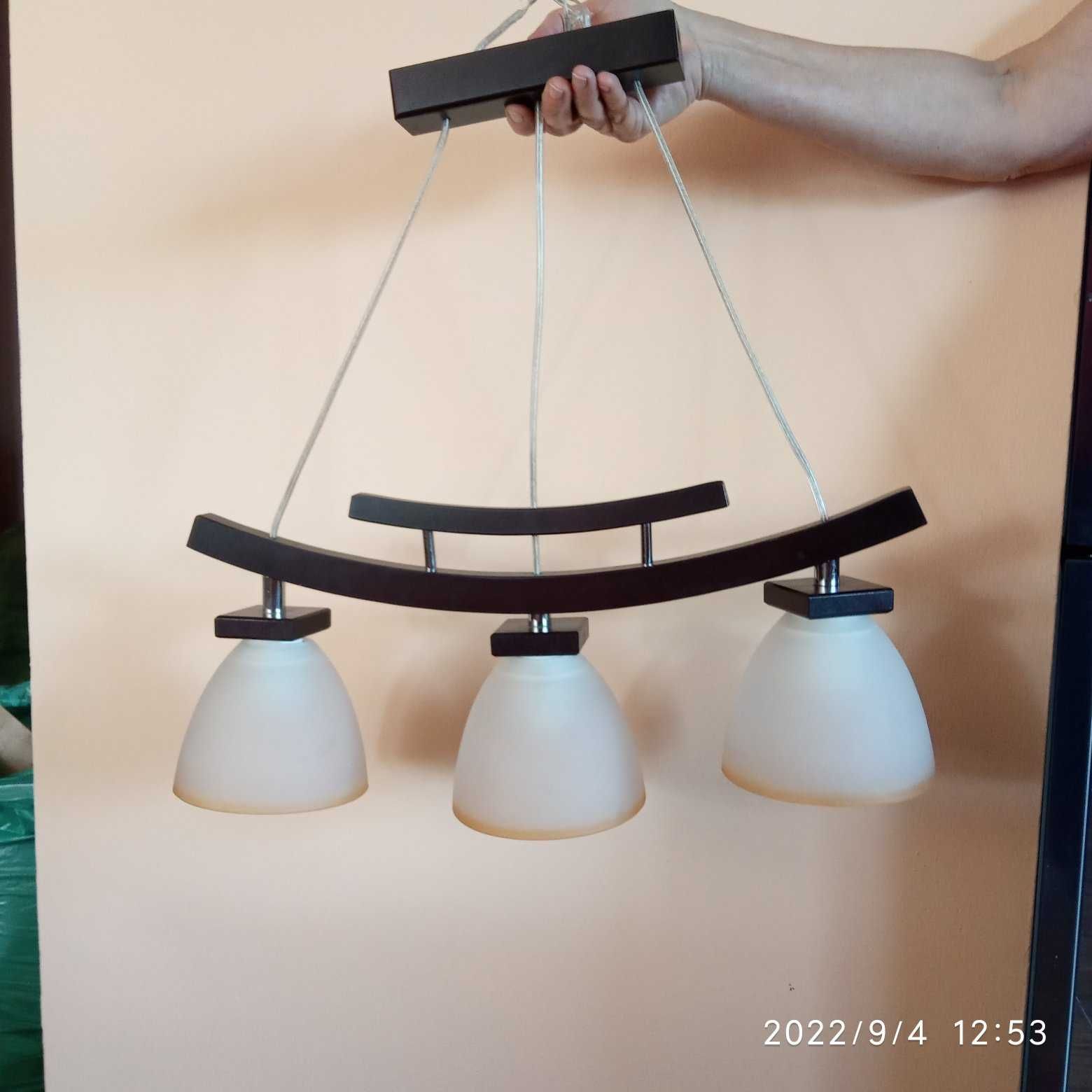 żyrandol lampa wisząca w stylu azjatyckim drewniany Japonia