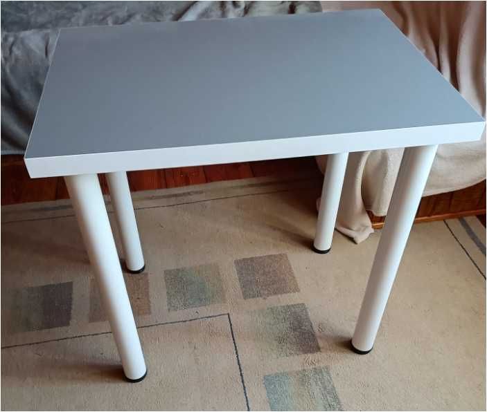 Stolik stół do kuchni piekny mały 60x80 cm biało-grafitowy