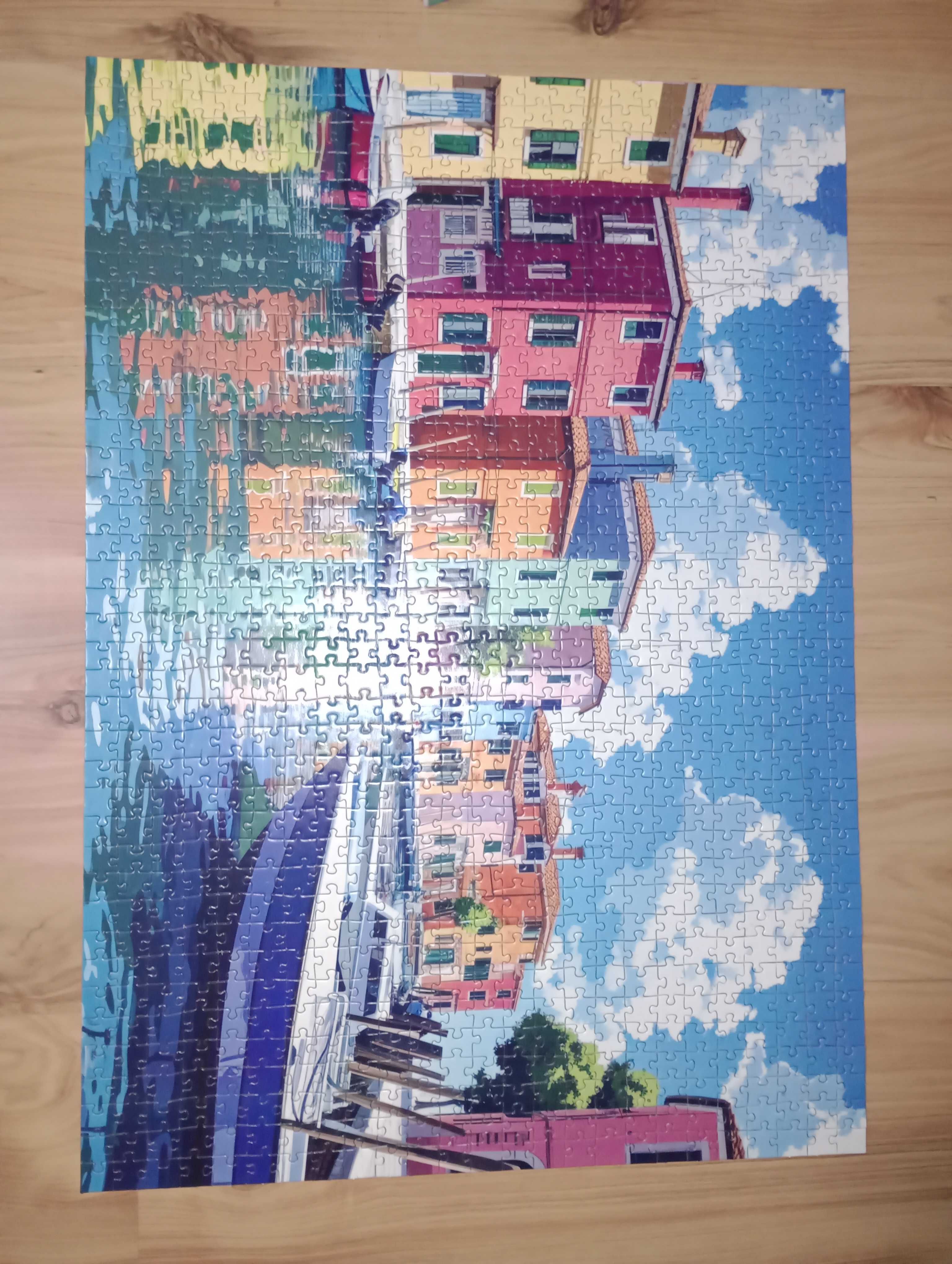Puzzle 1000 elementów kompletne jak nowe