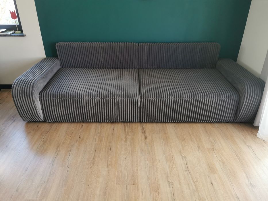 SOFA 4 os 300 cm z funk.spania antracyt z Agata Meble