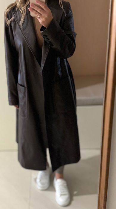 Płaszcz Max Mara skóra jagnięca r36 włoski 40