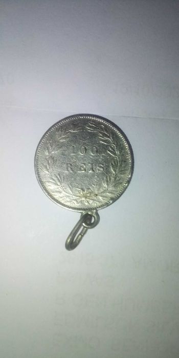 Moeda de 100 réis de 1886 em prata