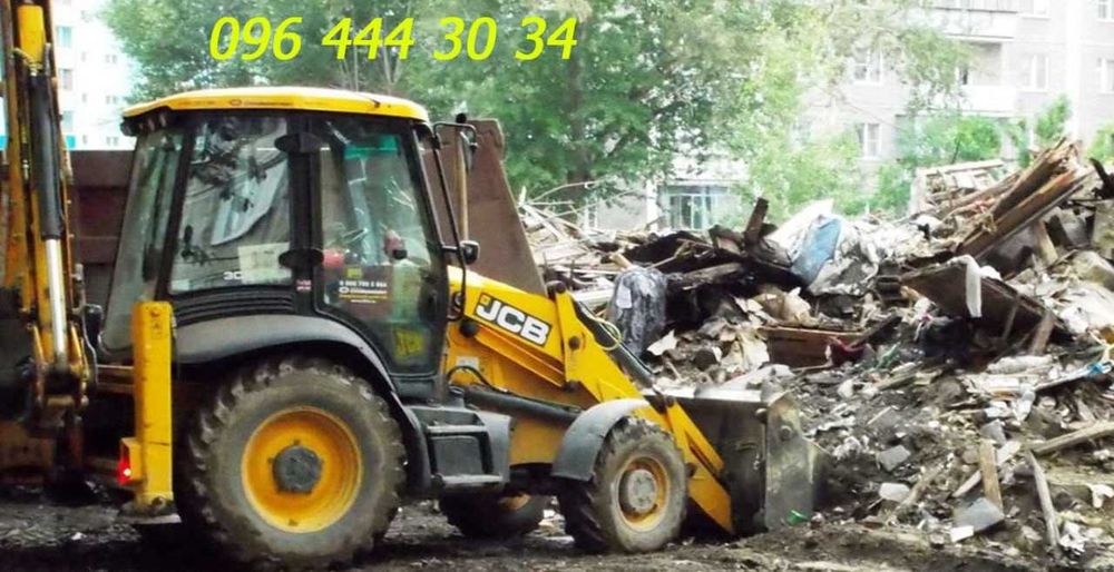 Екскаватoр JCB-3:Дaф Камaзи,Вивiз Смiття Грyнтy;Biдсів,підсипкa,щeбiнь