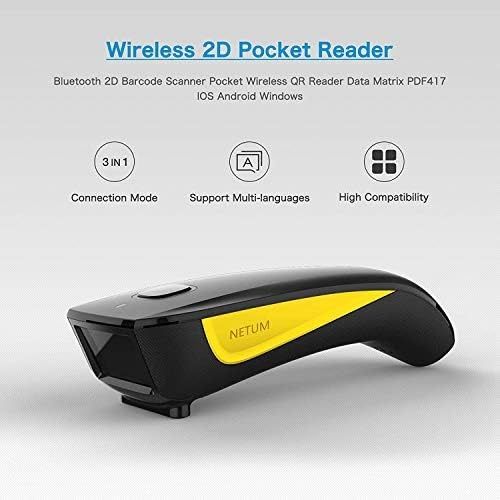 NETUM C750 Bluetooth 2D Barcode Scanner, Wireless QR Barcode