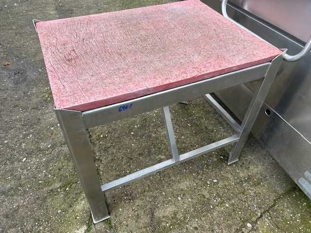 Kloc masarniczy, stolik z blatem z tworzywa 80 x 60 x 70