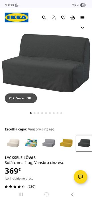 Sofá-cama Ikea Lycksele Lovas