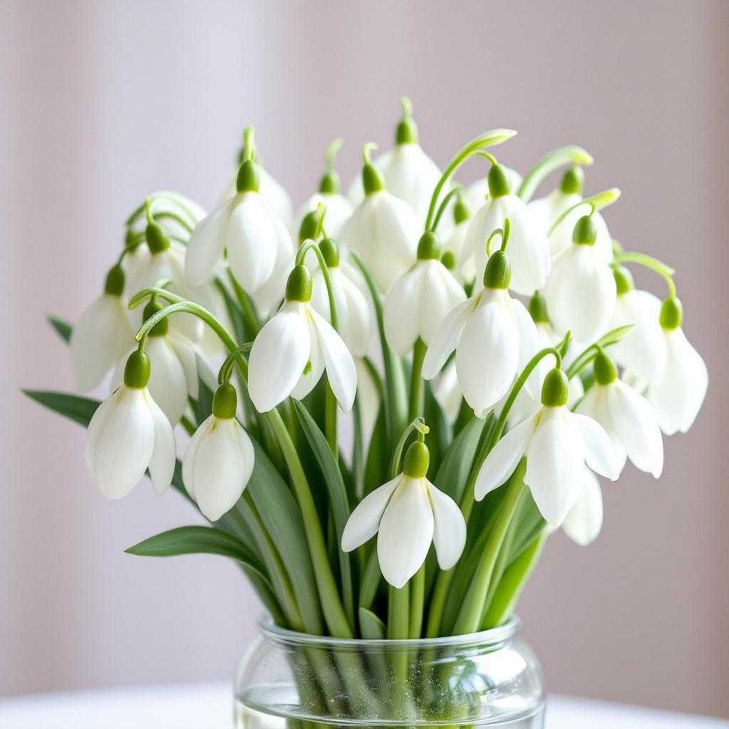 Śnieżyczka Przebiśnieg cebulki 100 szt Cebule Kwiatów Galanthus Nivali