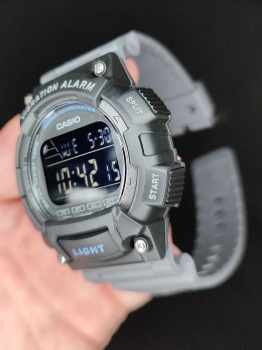 Годинник чоловічий Casio W-736H-8B Вібросигнал Оригінал Гарантія Часы