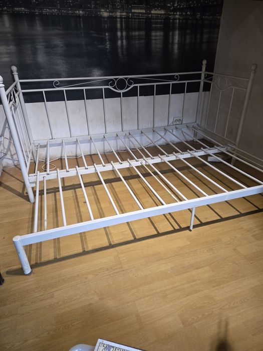 Łóżko metalowe rokładane 140 x 2000