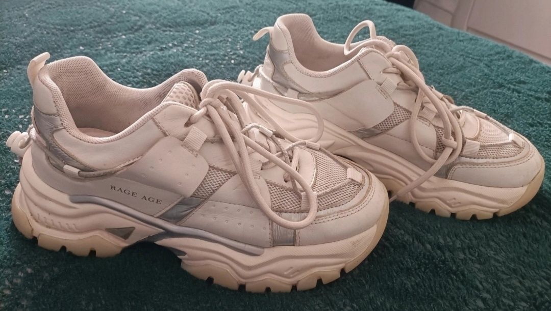 Buty RAGE AGE - 37 - białe skóra naturalna sneakersy adidasy