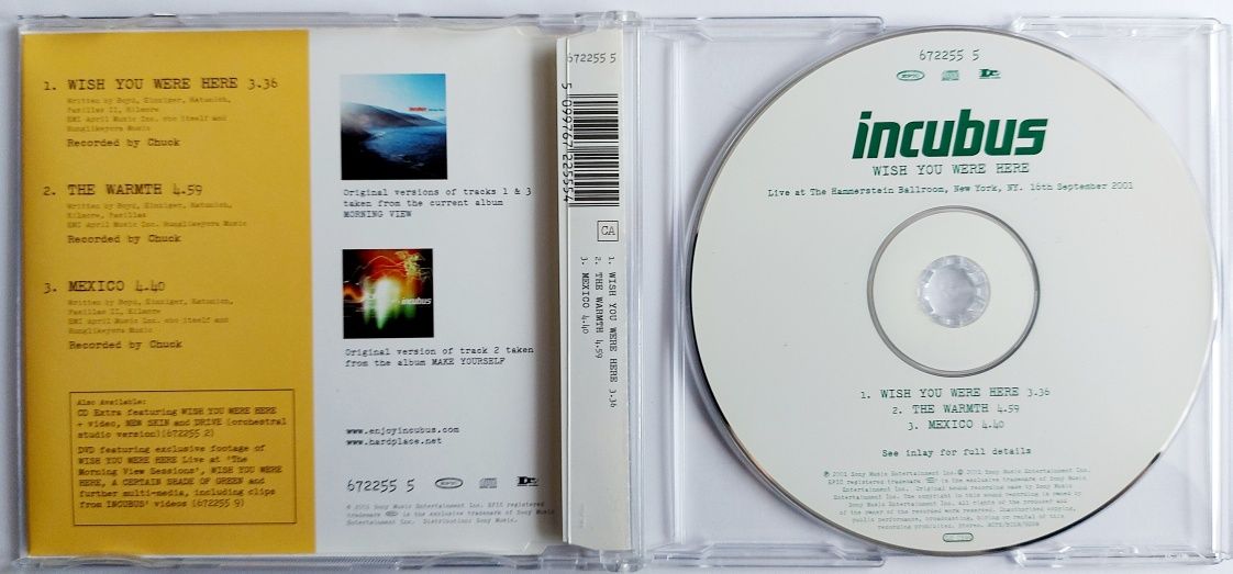 CDs Incubus Wsih You Were Here 2001r