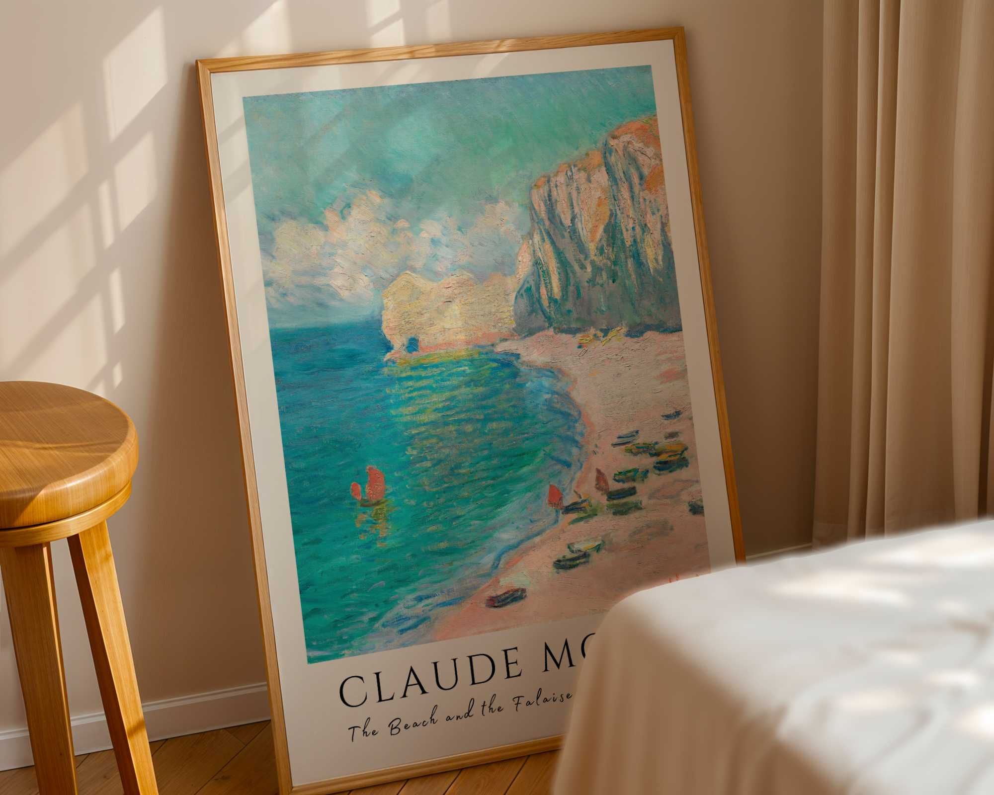 Plakat Claude Monet ,,The Beach and the Falaise d'Amont"