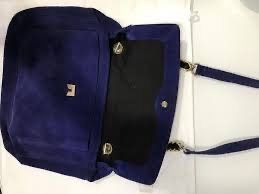 Zara синяя замшева сумка 8387/104