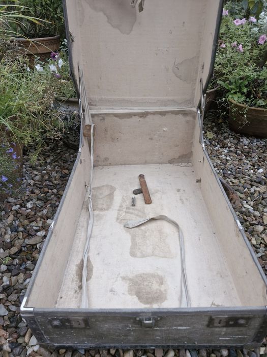 Stary Zabytkowy Kufer Podróżny XIX wiek