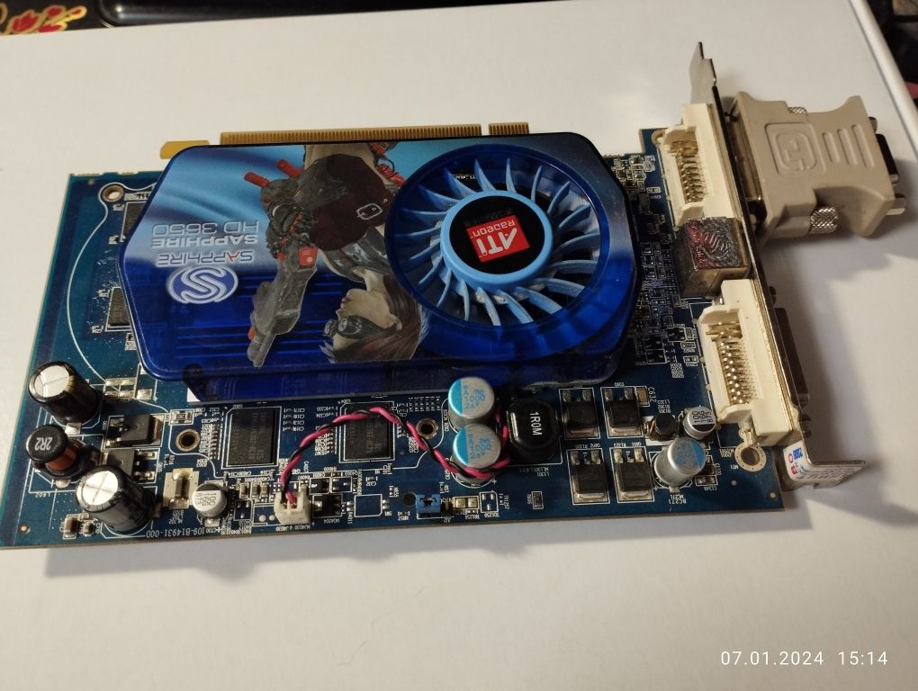 Видеокарта PCI-E ATI Sapphire HD3650 ,512 mb