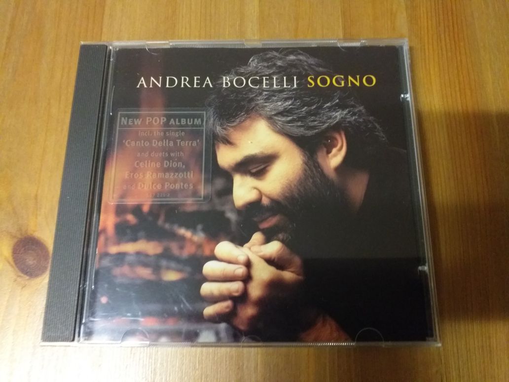 NOVO,cd Andrea Bocelli,Sogno,nunca tocou,envio ctt