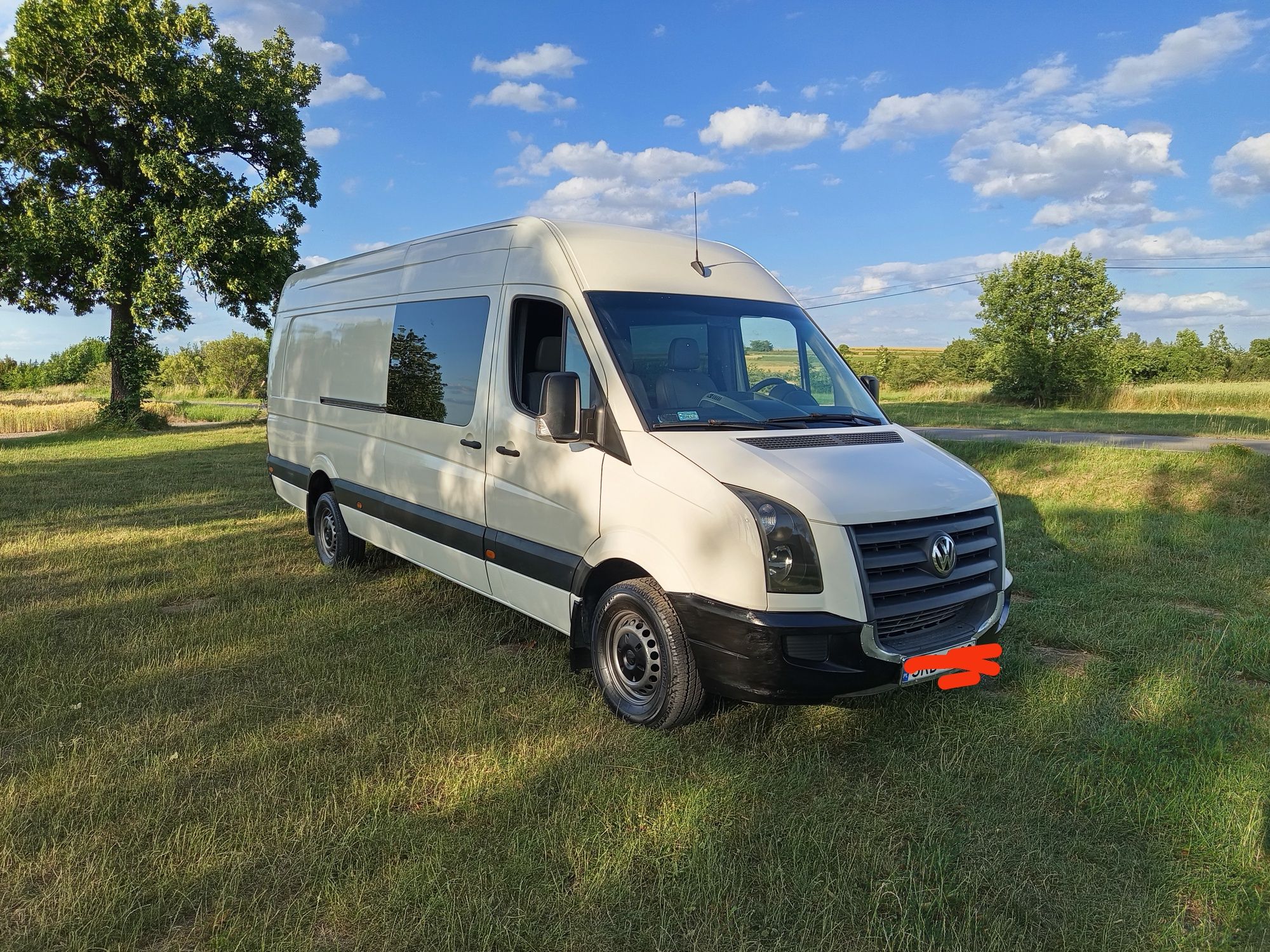 VW Crafter Maxi 2008r 2,5 163 KM Brygadówka,7 Osobowy Klimatyzacja Spr