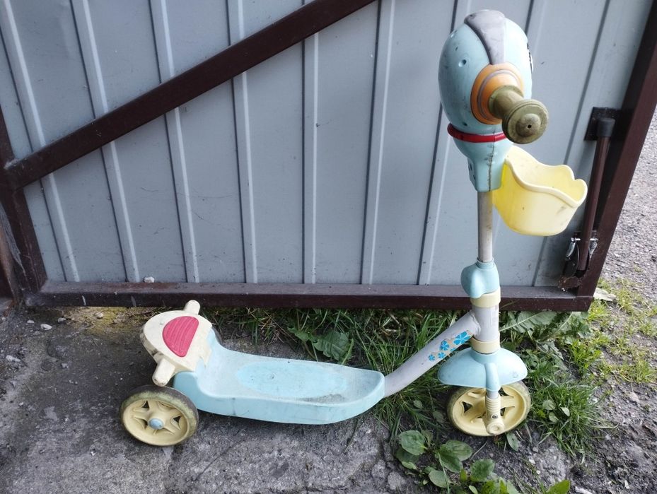 Hulajnoga dla dziecka, z hamulcem i koszyczkiem