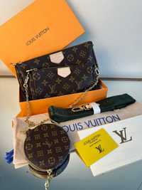 Torebka damska listonoszka skórzana Louis Vuitton Multi Pochette skóra