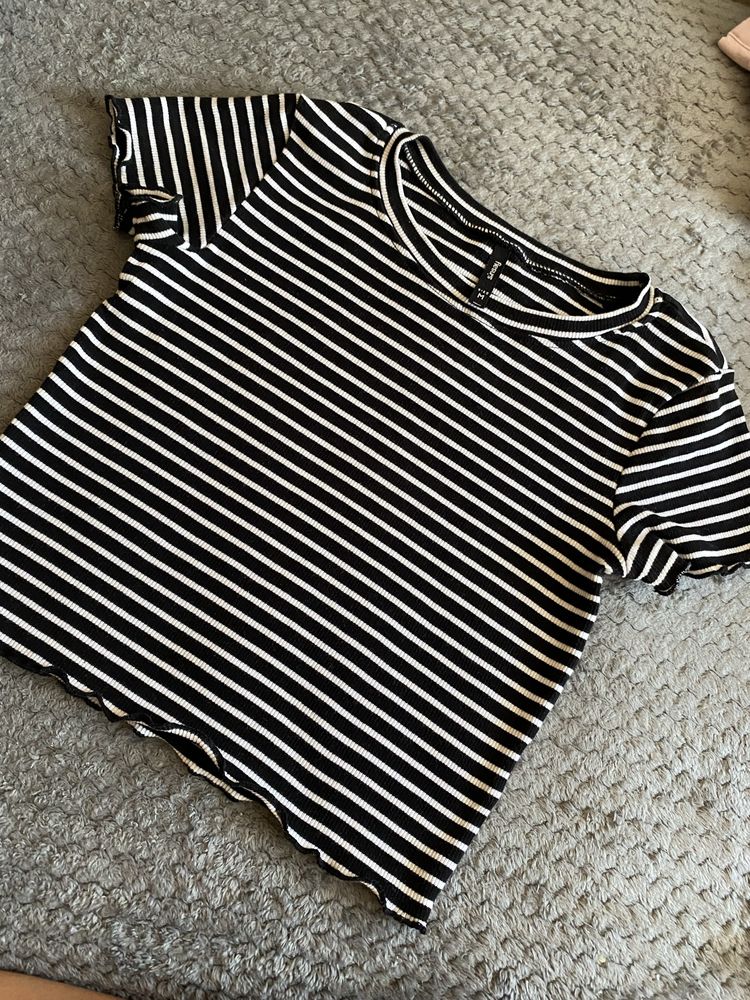 Koszulka w paski top crop top