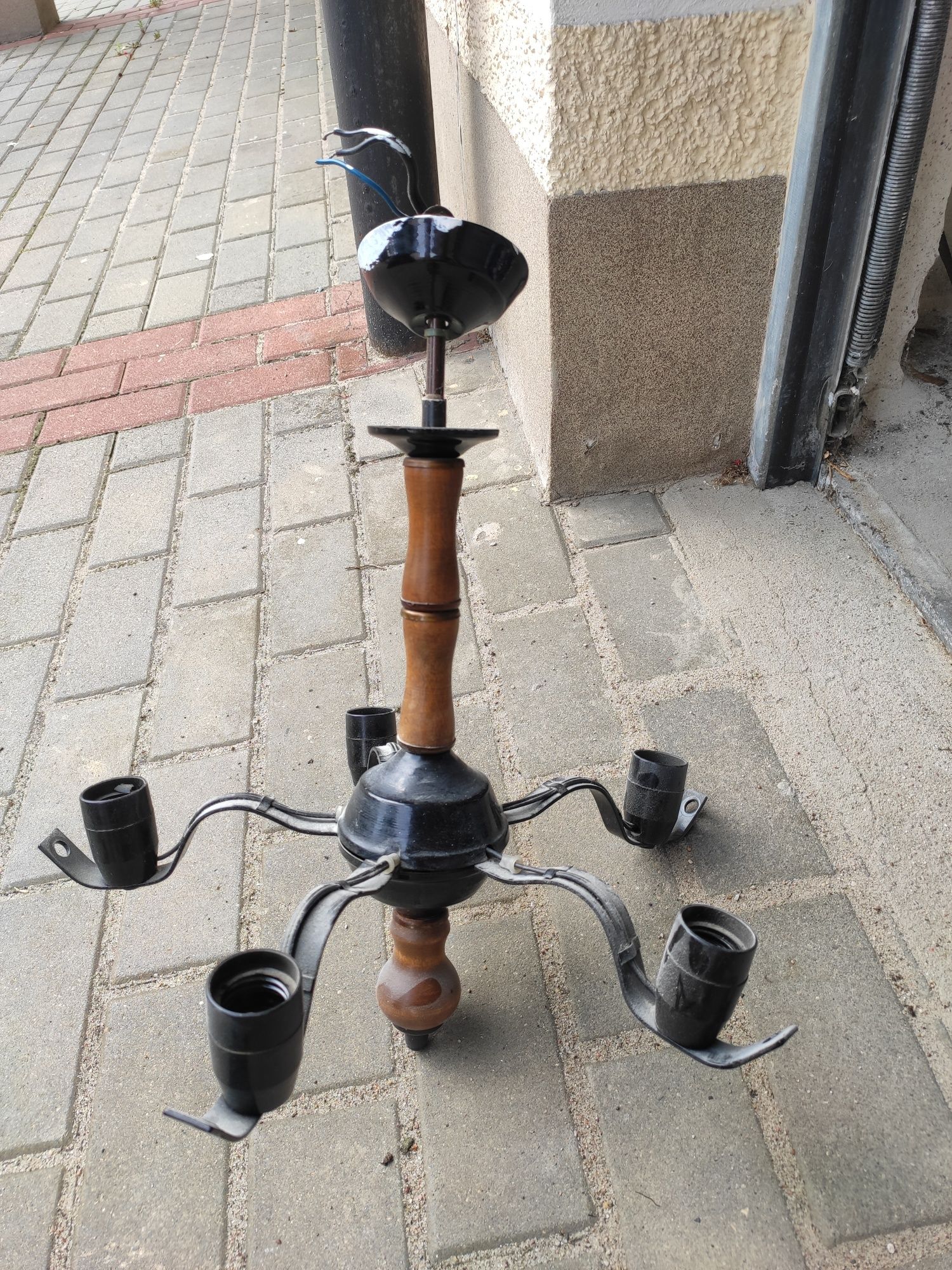 Żyrandol PRL, bardzo ładny