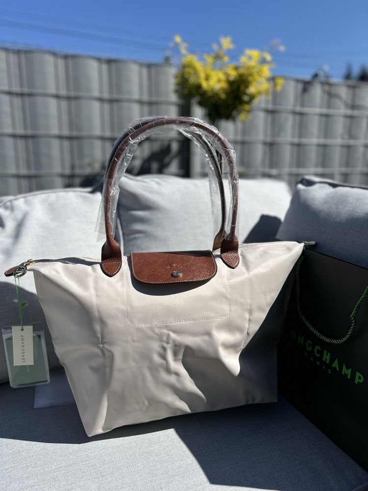 Torebka Longchamp kremowa L